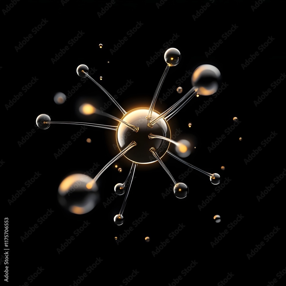 Obraz premium Groundbreaking Atomic Theories Visualizing the Unseen Realm of Subatomic Particles