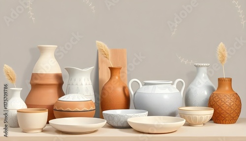 rustic earthy pottery background with textured clay surface, handmade ceramic design, and natural warm tones for artistic and craft projects