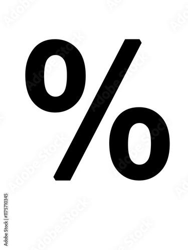 percent symbol on white background