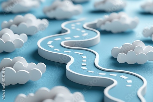 Navigating obstacles with a roadmap and paper clouds in a detailed challenge representation
