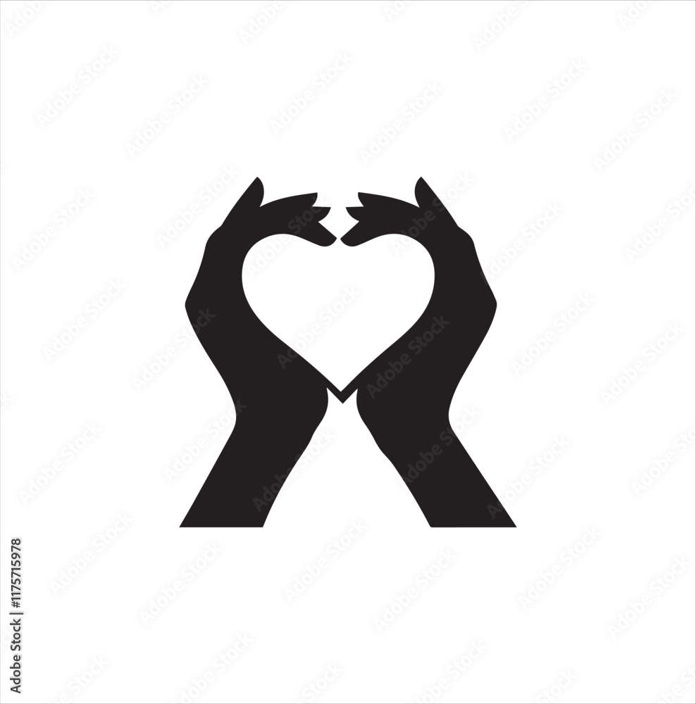 Obraz premium Valentine Day heart in hand Vector 