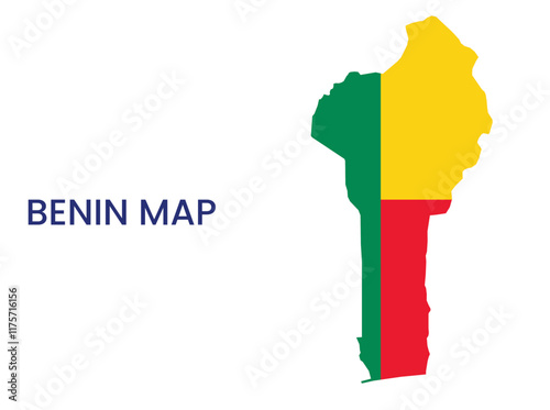 High detailed map of Benin. Outline map of Benin. Africa