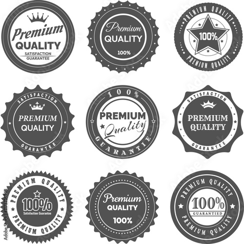 Premium quality monochrome badges