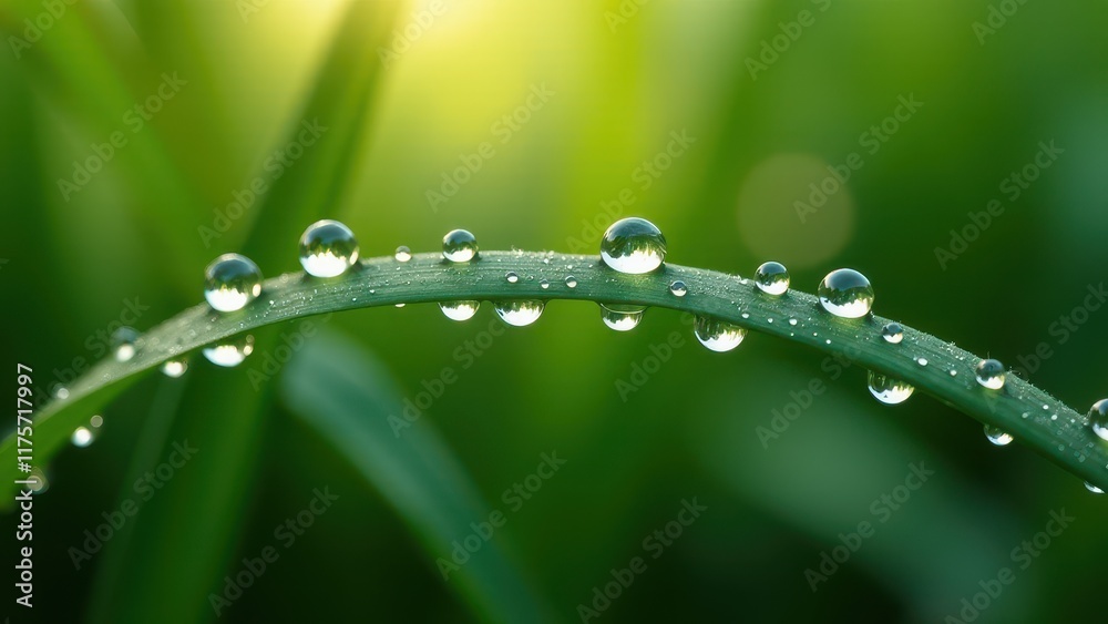 Close-Up of Water Droplets on Fresh Green Grass Blade
Close-Up of Water Droplets on Fresh Green Grass Blade