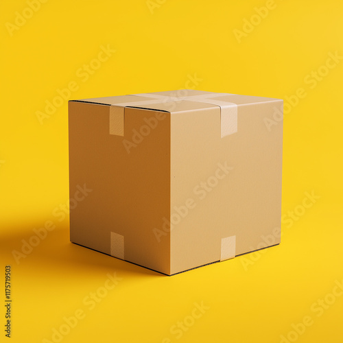 cardboard boxes on white background