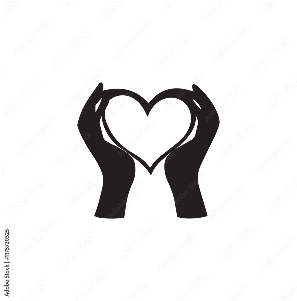Valentine Day heart in hand Vector Valentine Day heart in hand Vector