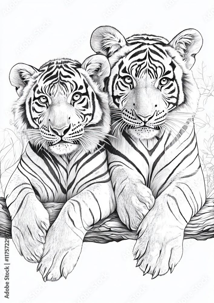 Cute Tigers Coloring Pages Cute Tigers Coloring Pages