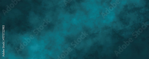 Tranquil teal smoke drifting gracefully across a dark canvas for serene vibes

