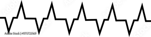 Heart beat line icon. Illustration of heartbeat and pulse rate signal of an abstract neon energy. Vector electrocardiogram and heart pattern. Wave pulse element isolated on transparent background.