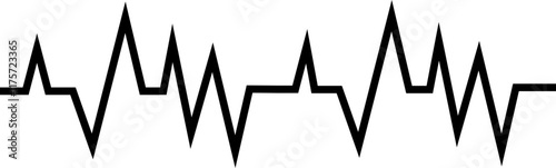 Heart beat line icon. Illustration of heartbeat and pulse rate signal of an abstract neon energy. Vector electrocardiogram and heart pattern. Wave pulse element isolated on transparent background.