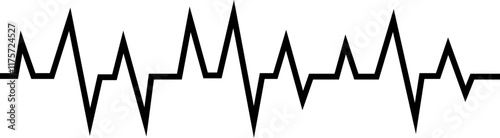 Heart beat line icon. Illustration of heartbeat and pulse rate signal of an abstract neon energy. Vector electrocardiogram and heart pattern. Wave pulse element isolated on transparent background.
