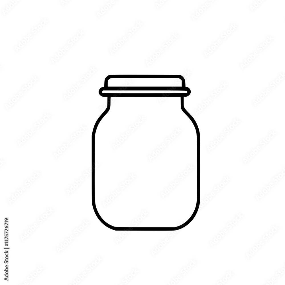 Outlined jar in monochrome style Outlined jar in monochrome style