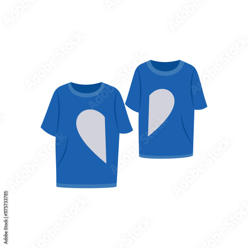 Love Shirts Flat Icon, Vector illustration photo