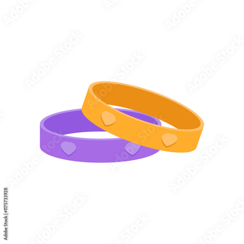 Friendship Band Flat Icon, Vector illustration