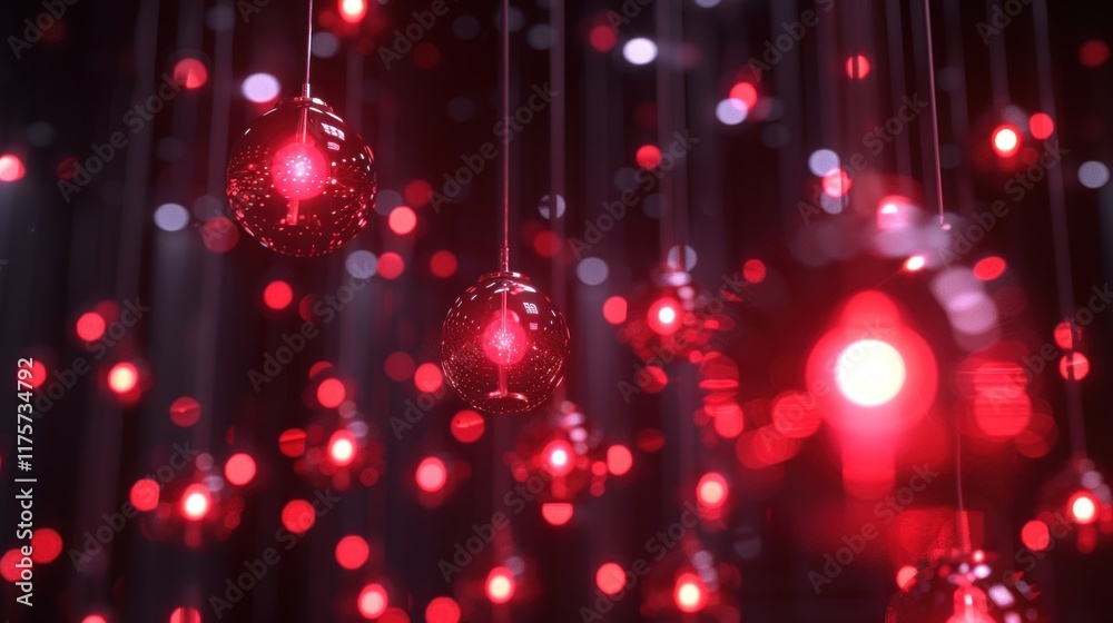 Red Orb Symphony: A mesmerizing dance of light and glass Red Orb Symphony: A mesmerizing dance of light and glass