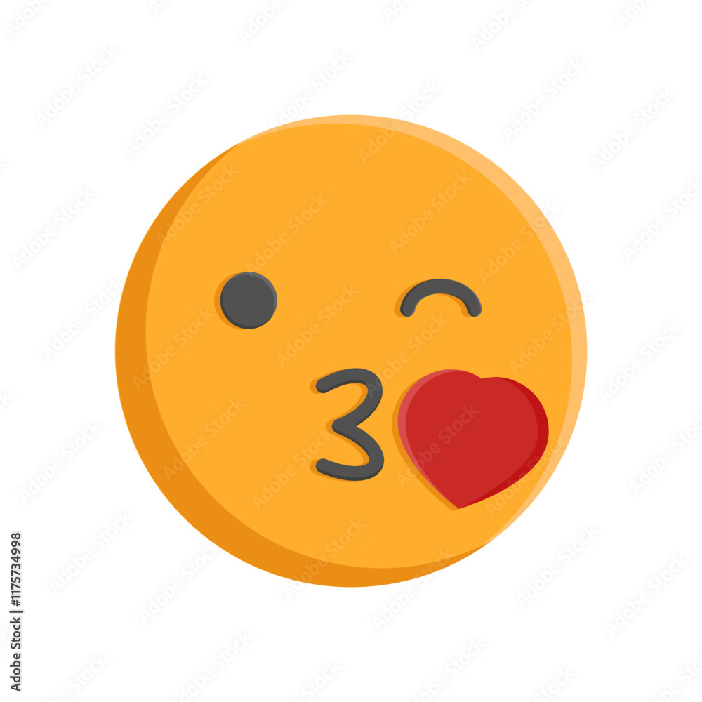 Kiss Flat Icon, Vector illustration Kiss Flat Icon, Vector illustration