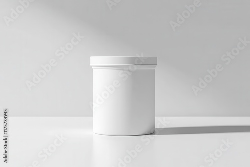 An empty white soup container is perfect for creating a cooking package layout