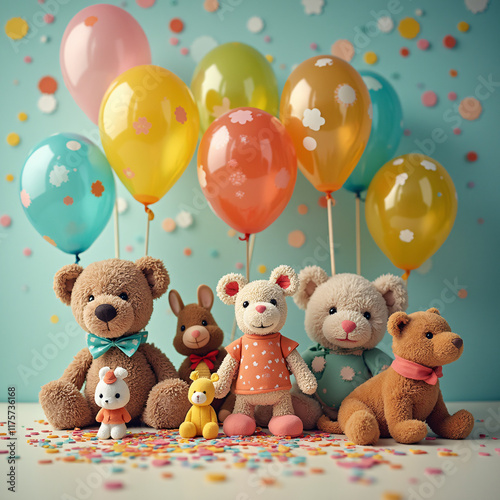 birthday images colorful sugar popping confetti and cake