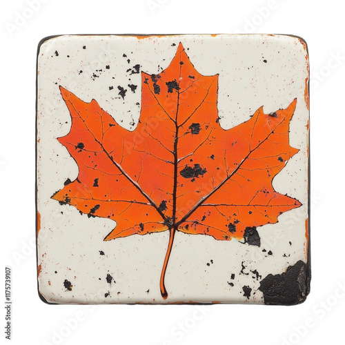 a soap with a picture of a maple leaf on it PNG image, PNG file, Generative art. photo