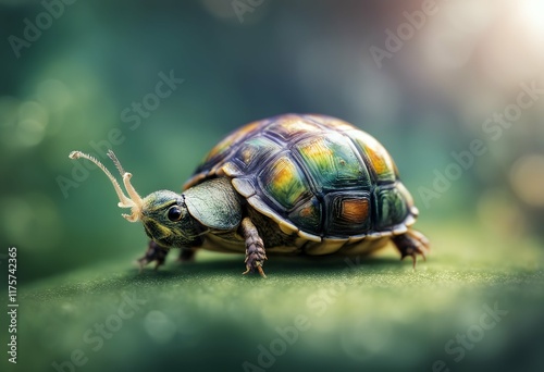 beetle tortoise painting watercolor photo