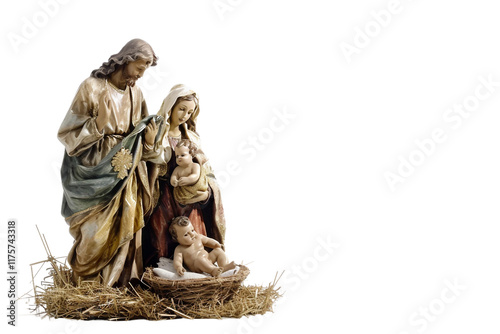 Celebrating the birth of Jesus Christ, a significant event in Christian belief isolated on transparent background photo