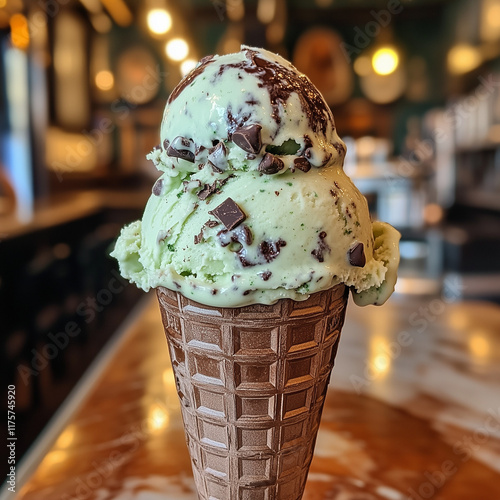 Ice Cream Mint Chocolate Chip