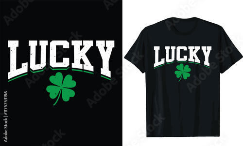 lucky t shirt design.St patricks day t shirt design