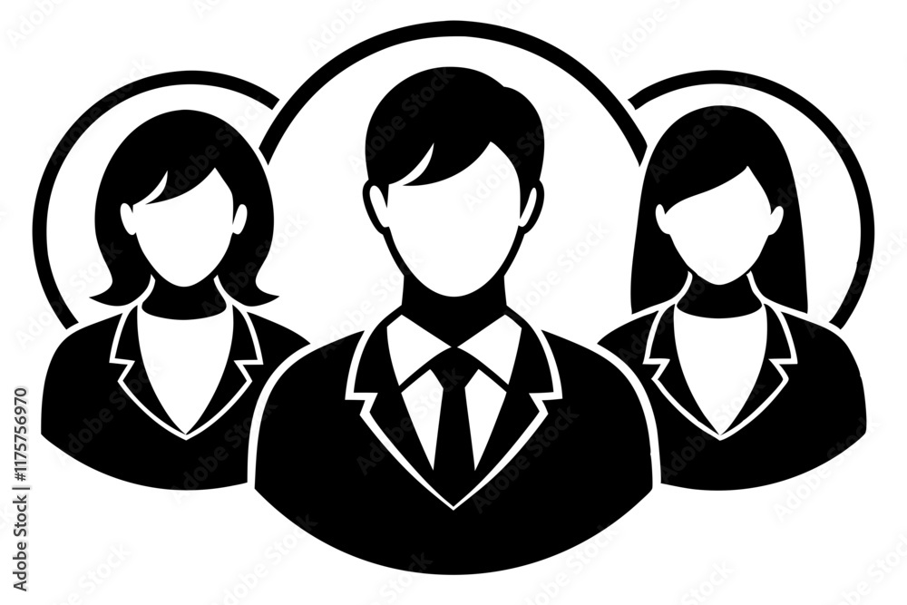 Set of people icon. Containing group, leader, businessman, staff, human resource, teamwork, hierarchy, office management, manager, user, profile, organization, agent. Vector illustration Set of people icon. Containing group, leader, businessman, staff, human resource, teamwork, hierarchy, office management, manager, user, profile, organization, agent. Vector illustration