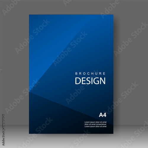 Cover design modern with blue Background. for cover book. Annual report. Brochure template, Poster, catalog. Simple Flyer promotion. magazine. Vector illustration