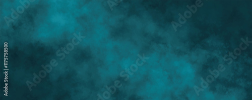 Teal fog and wispy clouds merging seamlessly into a dreamy, gradient background

