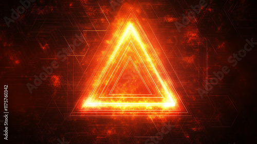 Wallpaper Mural A striking danger symbol in the form of a warning icon, set against a digital backdrop to grab attention with an alert message.
 Torontodigital.ca