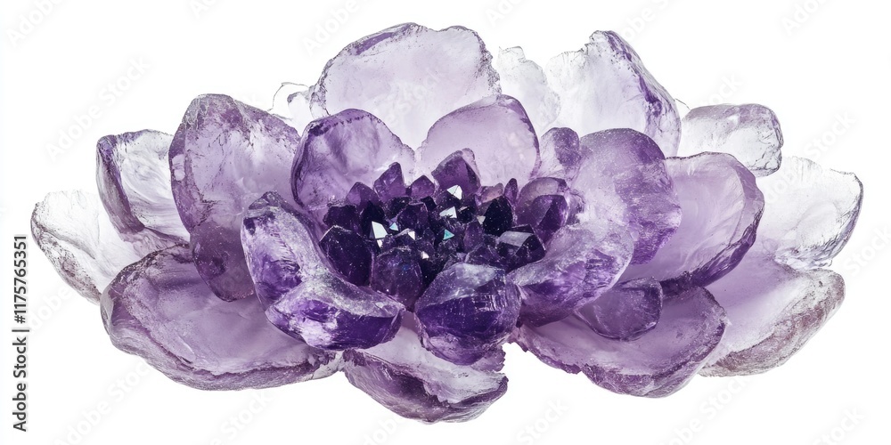 Fototapeta premium Purple Flower White Background