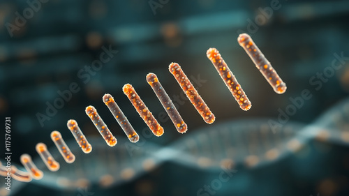 DNA concept. DNA,  Gene life or molecule . Biology concept illustration. Chemisty and biology science education concept. photo