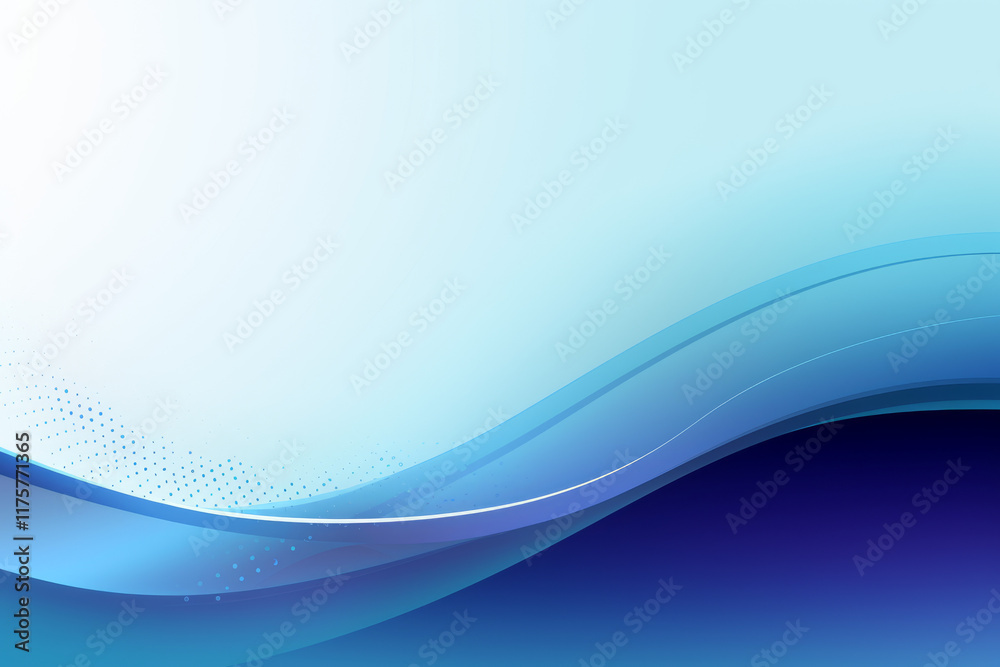 Fototapeta premium Abstract Blue Wave Design with Flowing Lines and Motion,Generated By Ai