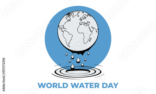 World Water Day is an annual observance day that highlights the importance of freshwater. The day is used to advocate for the sustainable management of freshwater resources. Vector illustration.