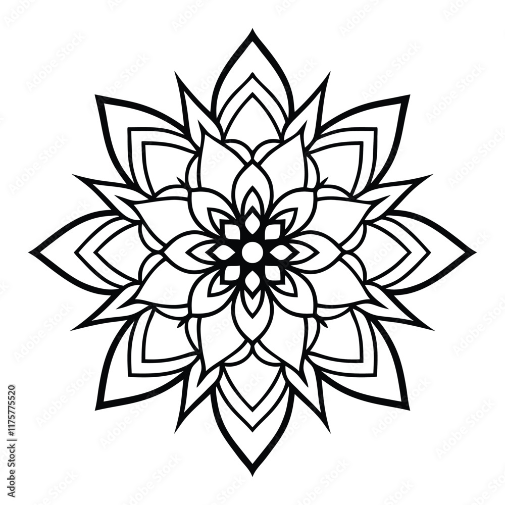 Professional Mandala Design with Symmetrical Layout and Intricate Details-37 Professional Mandala Design with Symmetrical Layout and Intricate Details-37