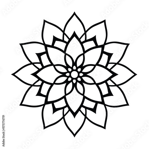 Professional Mandala Design with Symmetrical Layout and Intricate Details-50