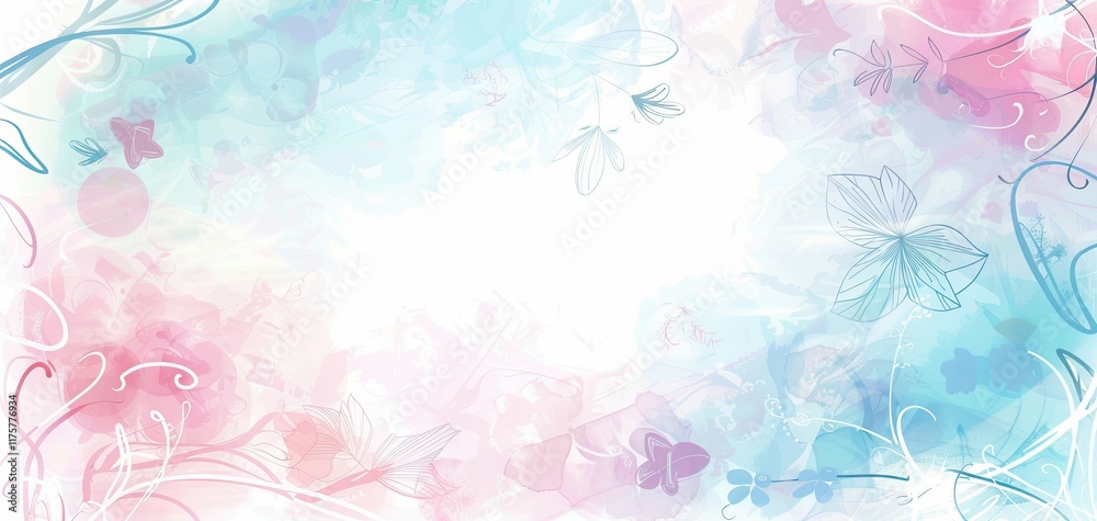 Obraz premium Soft watercolor floral background