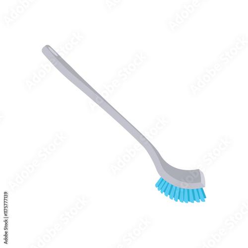 Toilet Brush Flat Icon, Vector illustration