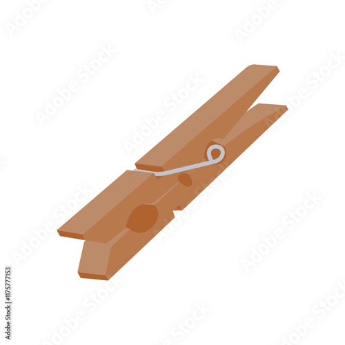 Clothes Pin Flat Icon, Vector illustration