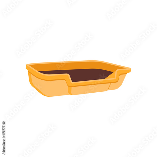 Litter Box Flat Icon, Vector illustration