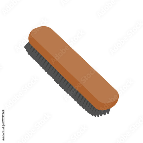 Shoe Brush Flat Icon, Vector illustration