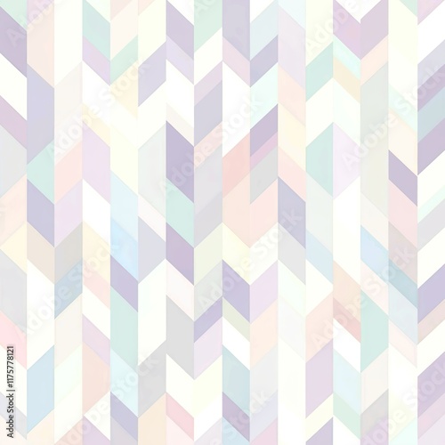 Pastel Geometric Chevron Pattern - Modern Abstract Background Design
