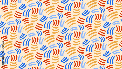 Seamless pattern with abstract multiple colors cat fur on a beige background