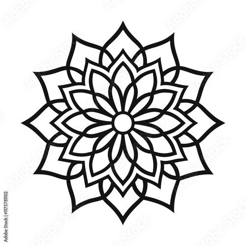 Professional Mandala Design with Symmetrical Layout and Intricate Details-95