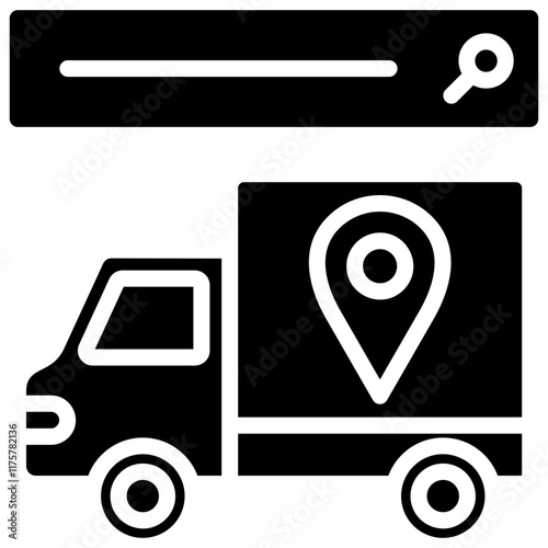 Tracking vector contact us communication glyph icon