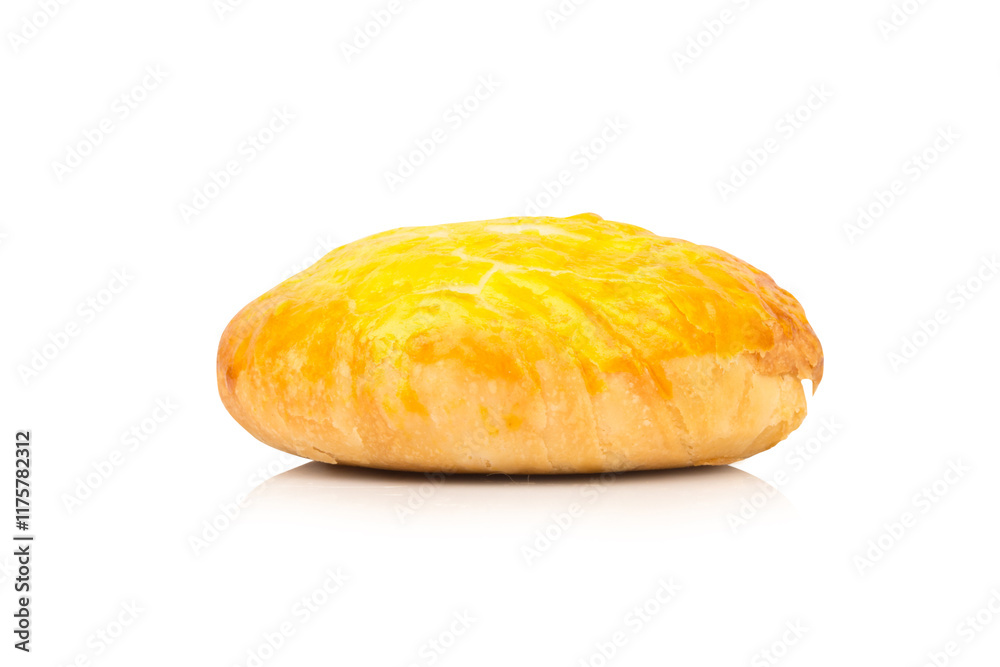 Crispy mooncakes isolated on a white background Crispy mooncakes isolated on a white background
