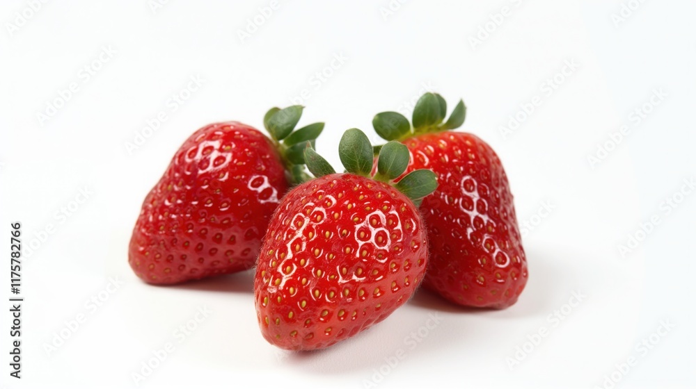 fresh red strawberries arranged on white surface with vibrant color tempting closeup angled composition copyspace concept of healthy eating dessert marketing fresh red strawberries arranged on white surface with vibrant color tempting closeup angled composition copyspace concept of healthy eating dessert marketing