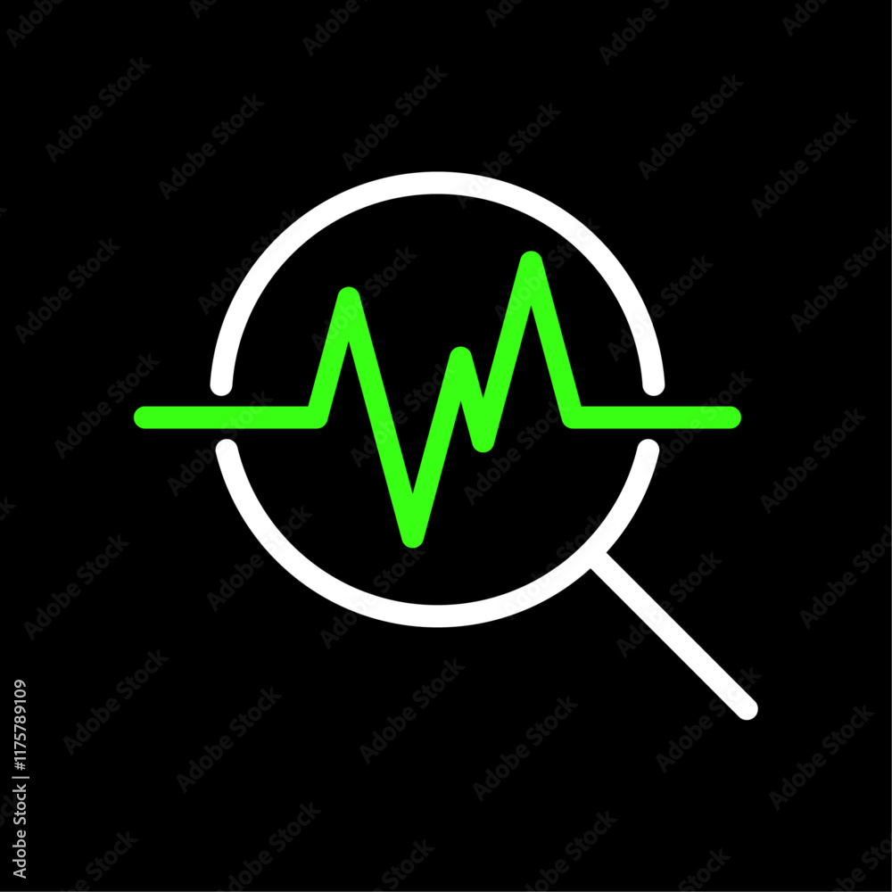 Data Analysis vector icon in line style design for website, app, UI, isolated on black background. Editable stroke. Vector illustration. Data Analysis vector icon in line style design for website, app, UI, isolated on black background. Editable stroke. Vector illustration.
