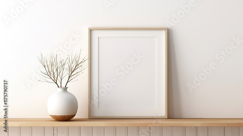 Empty Frame on Shelf - Modern Minimalist Home Decor